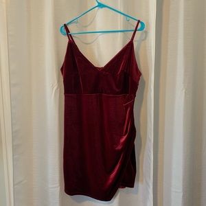 Forever 21 red velvet bodycon dress